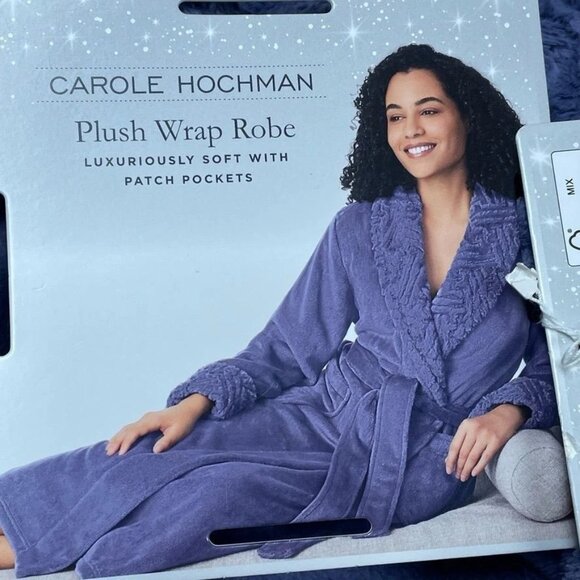 🛍️ BLACK FRIDAY 🛍 NWT 🛍️ CAROLE HOCHMAN WOMEN'S PLUSH SHAWL COLLAR ROBE XS - Picture 1 of 7